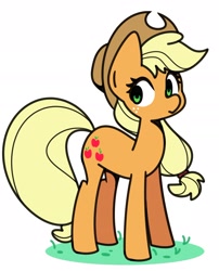 Size: 1542x1911 | Tagged: safe, artist:kindakismet, applejack, earth pony, pony, g4, applejack's hat, cowboy hat, hat, simple background, solo, white background