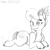 Size: 1000x1000 | Tagged: safe, artist:gean, diamond tiara, earth pony, pony, g4, female, filly, foal, jewelry, signature, simple background, sketch, smug, solo, tiara, white background