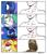 Size: 2562x2991 | Tagged: safe, artist:icey, daybreaker, nightmare moon, princess celestia, princess luna, oc, oc:anon, alicorn, human, pony, g4, bite mark, blushing, female, kiss mark, kissing, kissing chart, lipstick, mare, meme, one eye closed, shoes, wink