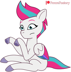 Size: 3300x3323 | Tagged: safe, artist:frownfactory, zipp storm, pegasus, pony, g5, icy prints, my little pony: tell your tale, female, mare, simple background, sitting, solo, transparent background, vector, wings