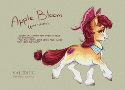 Size: 2000x1432 | Tagged: safe, artist:acidumvalericc, artist:valericc, apple bloom, earth pony, pony, g4, bow, female, filly, foal, hair bow, infection au, mare, simple background, solo, this will end in death, unshorn fetlocks