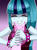 Size: 1500x2005 | Tagged: safe, artist:nekojackun, aria blaze, sonata dusk, human, equestria girls, g4, bangs, bare shoulders, cross-popping veins, disguise, disguised siren, emanata, eyes closed, female, fingernails, gradient background, hand, lip gloss, meme, nails, nervous, nervous smile, ponytail, sleeveless, smiling, spikes, squishy cheeks, wrist cuffs