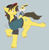 Size: 2413x2480 | Tagged: safe, artist:ollie sketchess, oc, oc only, unnamed oc, jolteon, pony, unicorn, clothes, commission, energy sword, gray background, horn, pokémon, simple background, solo, weapon