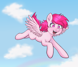 Size: 3000x2600 | Tagged: safe, artist:zigmeow, oc, oc only, pegasus, pony, flying, sky, solo