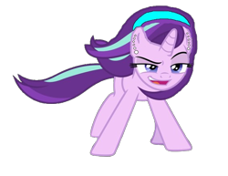 Size: 568x439 | Tagged: safe, edit, edited screencap, screencap, starlight glimmer, g4, mocking, png, simple background, solo, transparent background