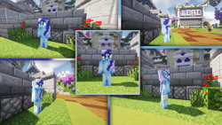 Size: 3840x2160 | Tagged: safe, artist:starry swirl, minuette, pony, unicorn, g4, horn, minecraft, minecraft skin, solo