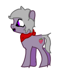 Size: 768x768 | Tagged: safe, pony, atg 2024, indigo park (video game), newbie artist training grounds, ponified, rambley raccoon, simple background, solo, white background