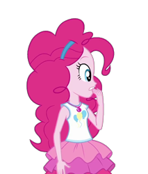 Size: 722x848 | Tagged: safe, artist:blockslikepl, edit, edited screencap, screencap, pinkie pie, human, equestria girls, g4, background removed, clothes, female, not a vector, rah rah skirt, simple background, skirt, solo, transparent background