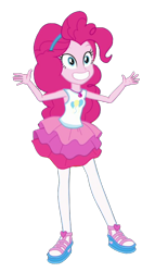Size: 374x652 | Tagged: safe, artist:blockslikepl, edit, edited screencap, screencap, pinkie pie, human, equestria girls, g4, background removed, clothes, female, not a vector, rah rah skirt, simple background, skirt, solo, transparent background