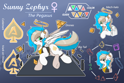 Size: 4800x3250 | Tagged: safe, artist:hcl, oc, oc only, oc:sunny zephyr, pegasus, pony, clothes, gradient background, solo