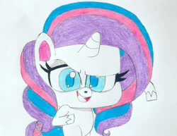 Size: 1440x1110 | Tagged: artist needed, safe, potion nova, pony, unicorn, all that jitters, g4, g4.5, my little pony: pony life, bipedal, female, horn, looking at you, mare, solo, traditional art