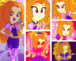 Size: 400x320 | Tagged: safe, edit, edited screencap, screencap, adagio dazzle, equestria girls, g4, my little pony equestria girls: rainbow rocks, collage, female, gem, microphone, siren gem