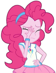 Size: 612x793 | Tagged: safe, artist:blockslikepl, edit, edited screencap, screencap, pinkie pie, human, equestria girls, g4, background removed, clothes, eyes closed, female, not a vector, rah rah skirt, simple background, skirt, solo, transparent background