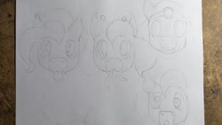 Size: 2048x1152 | Tagged: safe, artist:unfunny kitty, pinkie pie, alien, alien pony, earth pony, pony, g4, antennae, arabian, forked tongue, headdress, heart, heart eyes, looking at you, open mouth, sketch, smiling, smiling at you, tongue out, wingding eyes