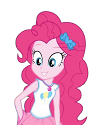 Size: 836x1034 | Tagged: safe, artist:blockslikepl, edit, edited screencap, screencap, pinkie pie, human, equestria girls, g4, background removed, clothes, female, not a vector, rah rah skirt, simple background, skirt, solo, transparent background