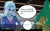 Size: 1172x720 | Tagged: safe, artist:i_fug_p0nes, trixie, wallflower blush, equestria girls, g4, 3d, blushing, dialogue, duo, duo female, female, koikatsu, offscreen character, speech bubble