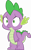 Size: 5755x9359 | Tagged: safe, artist:starryshineviolet, spike, dragon, equestria games (episode), g4, embarrassed, male, simple background, solo, staring at you, transparent background, vector, wide eyes