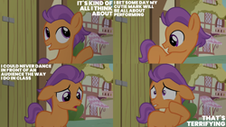 Size: 2000x1125 | Tagged: safe, edit, edited screencap, editor:quoterific, screencap, tender taps, g4, on your marks, season 6, floppy ears, ponyville, solo