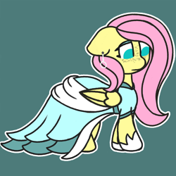 Size: 1280x1280 | Tagged: safe, artist:charleyhorsey, fluttershy, pegasus, pony, g4, clothes, dress, ear piercing, female, freckles, mare, piercing, solo