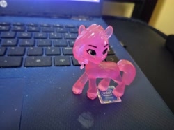 Size: 4080x3072 | Tagged: safe, photographer:mulberry sweet, pipp petals, pegasus, g5, my little pony: a new generation, spoiler:g5, computer, dollar tree, female, figure, figurine, irl, laptop computer, photo, solo, toy