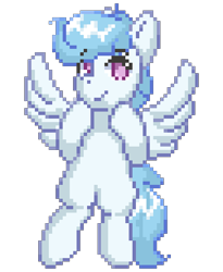 Size: 384x468 | Tagged: safe, alternate version, artist:santito2k3, oc, oc only, oc:file folder, pegasus, digital art, flying, male, pixel art, simple background, solo, stallion, transparent background