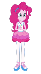 Size: 838x1492 | Tagged: safe, artist:blockslikepl, edit, edited screencap, screencap, pinkie pie, human, equestria girls, g4, background removed, clothes, female, not a vector, rah rah skirt, simple background, skirt, solo, transparent background