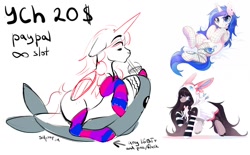 Size: 1280x792 | Tagged: safe, artist:shpoof, pony, advertisement, bisexual pride flag, clothes, lgbt, plushie, pride, pride flag, shark plushie, sketch, socks, striped socks