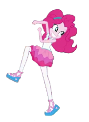 Size: 1086x1492 | Tagged: safe, artist:blockslikepl, edit, edited screencap, screencap, pinkie pie, human, equestria girls, g4, background removed, clothes, female, not a vector, rah rah skirt, simple background, skirt, solo, transparent background