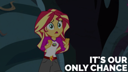 Size: 1920x1080 | Tagged: safe, edit, edited screencap, editor:quoterific, screencap, sunset shimmer, equestria girls, g4, my little pony equestria girls: legend of everfree, solo