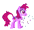 Size: 110x96 | Tagged: safe, artist:botchan-mlp, berry punch, berryshine, earth pony, pony, animated, desktop ponies, drink, drinking, female, mare, pixel art, punch (drink), punch bowl, simple background, solo, sprite, transparent background