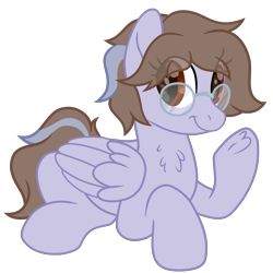 Size: 2600x2600 | Tagged: safe, artist:ponkus, oc, pegasus, pony, chest fluff, female, glasses, mare, simple background, solo, transparent background