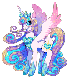 Size: 750x850 | Tagged: safe, artist:suippumato, princess flurry heart, alicorn, pony, g4, colored wings, colored wingtips, crown, crystal crown (object), crystallized, digital art, female, heart, heart eyes, hoof shoes, jewelry, mare, older, older flurry heart, peytral, pixel art, princess shoes, regalia, simple background, smiling, solo, spread wings, transparent background, wingding eyes, wings