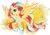 Size: 3508x2480 | Tagged: safe, artist:tabithaqu, sunset shimmer, alicorn, pony, g4, abstract background, alicornified, magic, race swap, shimmercorn, solo