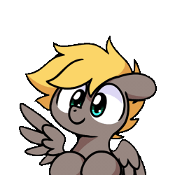 Size: 500x500 | Tagged: safe, artist:sugar morning, part of a set, oc, oc:shutter, pegasus, pony, animated, facehoof, gif, male, simple background, solo, stallion, transparent background