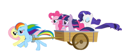 Size: 900x381 | Tagged: safe, artist:epic-panda17, fluttershy, pinkie pie, rainbow dash, rarity, twilight sparkle, earth pony, pegasus, pony, unicorn, g4, the last roundup, eyes closed, female, folded wings, horn, mare, simple background, transparent background, unicorn twilight, vector, wings