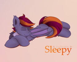 Size: 2500x2000 | Tagged: safe, artist:divori, oc, oc only, oc:sleepy grape, bat pony, bat pony oc, chest fluff, ear fluff, eyes closed, sleeping, solo