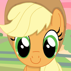 Size: 720x720 | Tagged: safe, artist:cooperthedoodlian, applejack, earth pony, pony, g4, applejack's hat, avatar, base used, cowboy hat, female, free to use, hat, icon, looking at you, smiling, solo