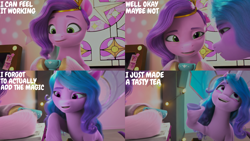 Size: 2000x1125 | Tagged: safe, edit, edited screencap, editor:quoterific, screencap, izzy moonbow, pipp petals, pegasus, pony, unicorn, a little horse, g5, my little pony: make your mark, my little pony: make your mark chapter 4, duo, duo female, female, horn, mare