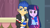 Size: 1904x1064 | Tagged: safe, screencap, flash sentry, twilight sparkle, human, equestria girls, g4, my little pony equestria girls: rainbow rocks, blouse, bowtie, clothes, duo, duo male and female, female, male, puffy sleeves, skirt