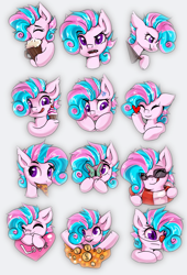 Size: 2954x4339 | Tagged: safe, artist:kristina, oc, oc only, oc:sweetie swirl, bat pony, pony, bat pony oc, commission, community related, cute, male, solo, stallion, sticker, summer, ych result