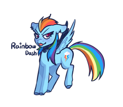 Size: 830x720 | Tagged: safe, artist:thesilvercatt, rainbow dash, pegasus, pony, g4, :p, female, frown, full body, mare, simple background, smiling, solo, spread wings, tongue out, transparent background, wings