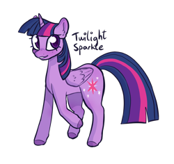 Size: 900x850 | Tagged: safe, artist:thesilvercatt, twilight sparkle, alicorn, pony, g4, female, full body, mare, name, simple background, smiling, solo, teeth, transparent background, twilight sparkle (alicorn)