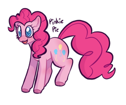 Size: 750x630 | Tagged: safe, artist:thesilvercatt, pinkie pie, earth pony, pony, g4, cute, diapinkes, female, full body, mare, open mouth, open smile, simple background, smiling, solo, transparent background