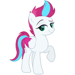 Size: 3600x3600 | Tagged: safe, artist:ramixe dash, zipp storm, pegasus, pony, g4, g5, base used, colored wings, female, folded wings, g5 to g4, generation leap, mare, raised hoof, simple background, solo, transparent background, wings