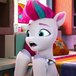 Size: 480x480 | Tagged: safe, screencap, zipp storm, pegasus, pony, g5, hoof done it?, my little pony: make your mark, my little pony: make your mark chapter 2, spoiler:g5, cropped, female, mare, open mouth, reaction image, shocked, shocked expression, solo, unshorn fetlocks