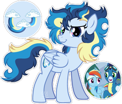 Size: 1663x1424 | Tagged: safe, artist:xxcheerupxxx, rainbow dash, soarin', pegasus, pony, g4, female, mare, offspring, parent:rainbow dash, parent:soarin', parents:soarindash, simple background, transparent background