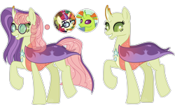 Size: 3510x2112 | Tagged: safe, artist:xxcheerupxxx, moondancer, thorax, oc, changedling, changeling, changepony, hybrid, pony, g4, crack ship offspring, crack shipping, female, glasses, king thorax, offspring, parent:moondancer, parent:thorax, shipping, simple background, transparent background