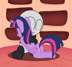 Size: 1317x1211 | Tagged: safe, artist:cooperthedoodlian, twilight sparkle, alicorn, pony, g4, cooper doodlian, crossover, crossover shipping, cute, doodland, duo, duo male and female, female, golden oaks library, hug, hugging a pony, male, mare, ship:twicoop, shipping, straight, twilight sparkle (alicorn)