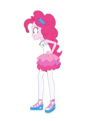 Size: 433x577 | Tagged: safe, artist:blockslikepl, edit, edited screencap, screencap, pinkie pie, human, equestria girls, g4, background removed, clothes, female, rah rah skirt, simple background, skirt, solo, transparent background
