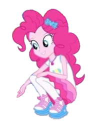 Size: 1194x1492 | Tagged: safe, artist:blockslikepl, edit, edited screencap, screencap, pinkie pie, human, equestria girls, g4, background removed, clothes, female, hand, needs more jpeg, rah rah skirt, simple background, skirt, solo, transparent background